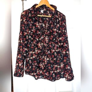 Twik sheer floral blouse